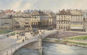 View of the City over the Danube Canal by Carl Wenzel Zajicek